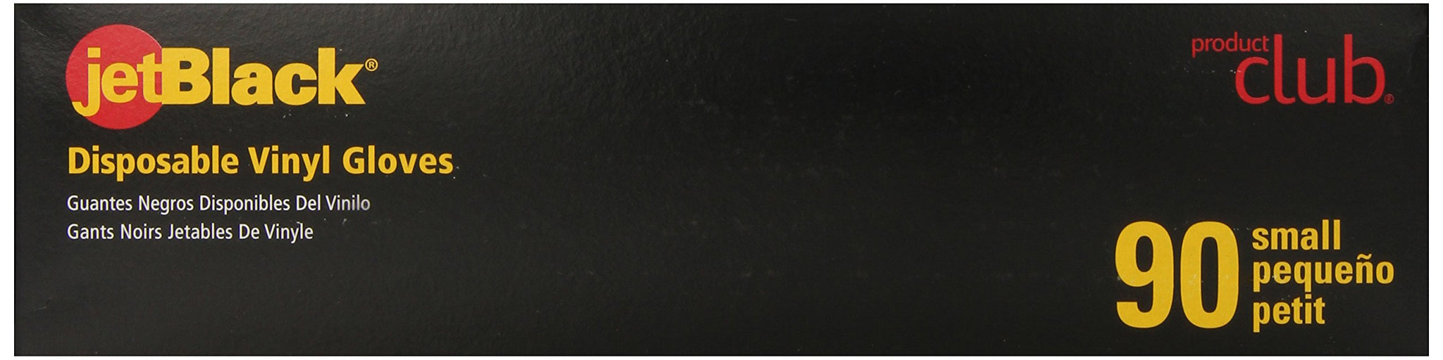 Jetblack Vinyl Glove, Black, Small, 90 Count