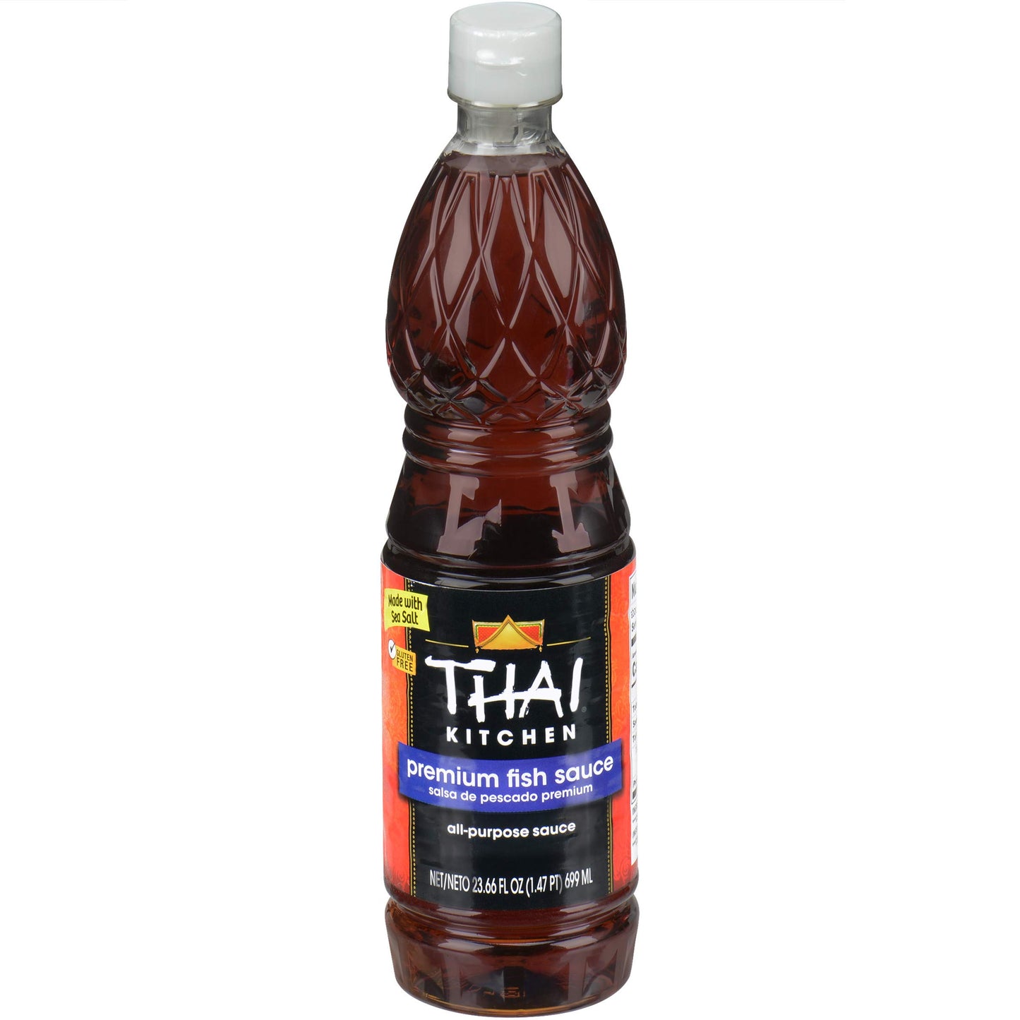 Thai Kitchen Premium Fish Sauce, 23.66 fl oz - One 23.66 Fluid Ounce Bottle of Fish Sauce Crafted for Dressings and Marinades for a Sweet, Tangy