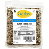 Gerbs Super 5 Seed Snack Mix 4 lbs. | Raw, No Artificial Additives, Resealable Bag | Crunchy Pumpkin, Sunflower, Brown Flax, Black Chia, Hemp | Top 14
