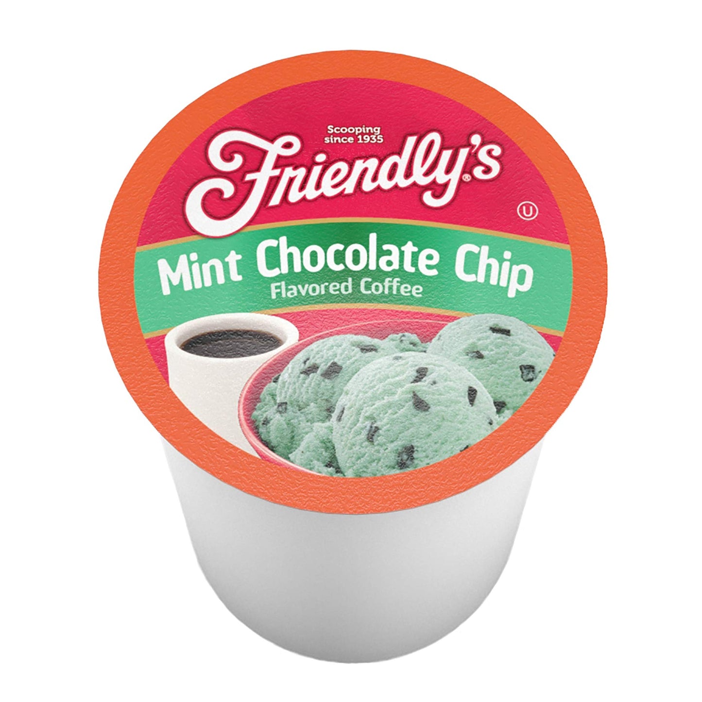 friendly's Flavored Ice Cream Coffee Pods, Compatible with Keurig K Cup Brewers (Mint Chocolate Chip, 12 Count)