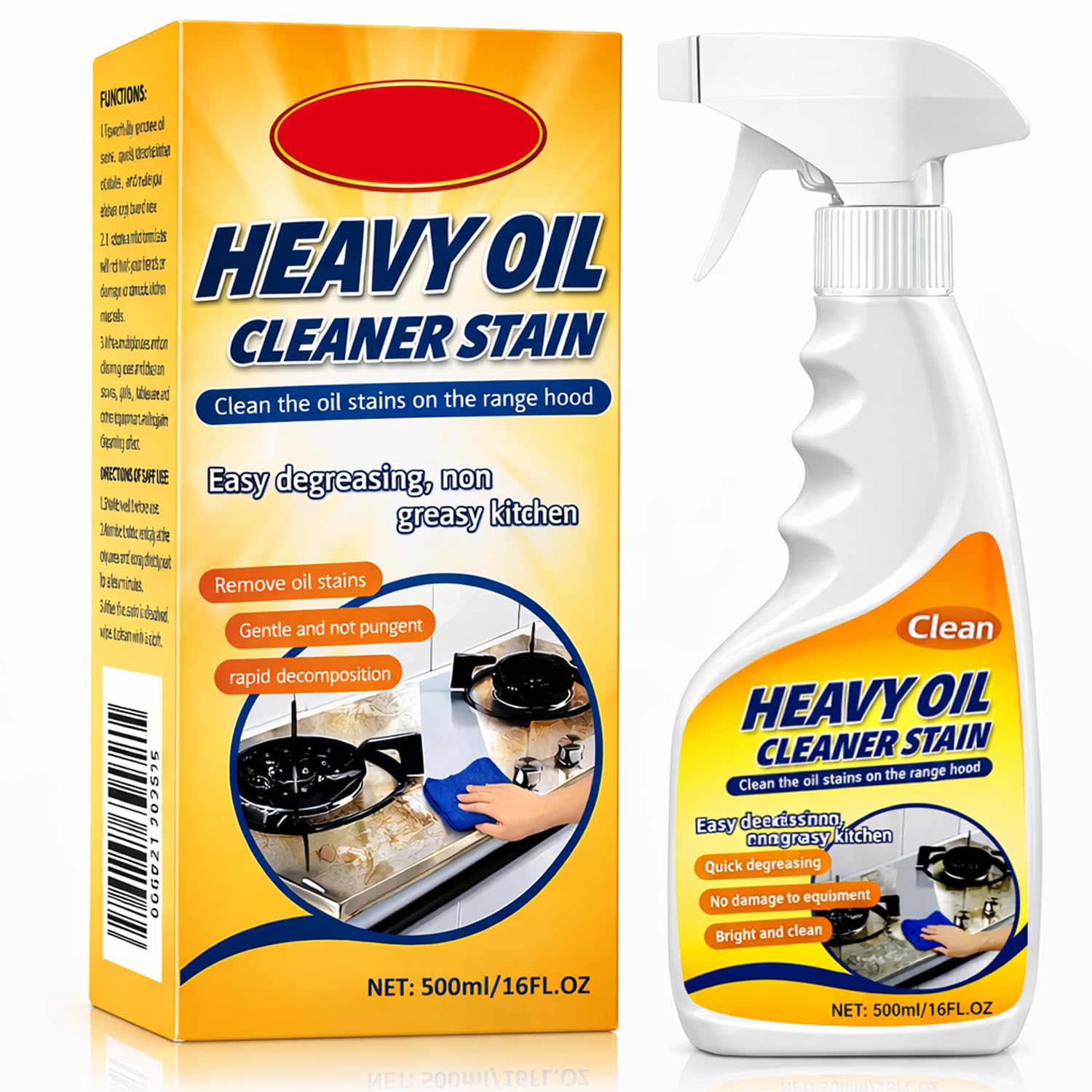 TIEDXIOY Heavy-Duty Degreaser, Stainless Steel Cleaner, Kitchen Appliances Cleaning Spray Remove Oil Dirt, Grime, and Grease for Oven, Microwave