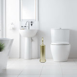 Indecor Home Metal Toilet Bowl Brush with Holder Premium Bathroom Cleaning Set Rustproof Hygienic Durable Elegant Finish