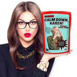 Calm Down Karen Cotton Candy - Funny People Karen Gifts - Gag Christmas Gifts for Women - Gourmet Strawberry Candy Floss Okay Boomer Sarcasm