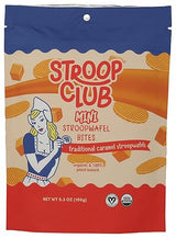 Stroop Club Traditional Organic Mini Stroopwafel Caramel Treats | Vegan, Plant-Based and Dutch-Approved Indulgence - Vegan Waffle cookies (pouch