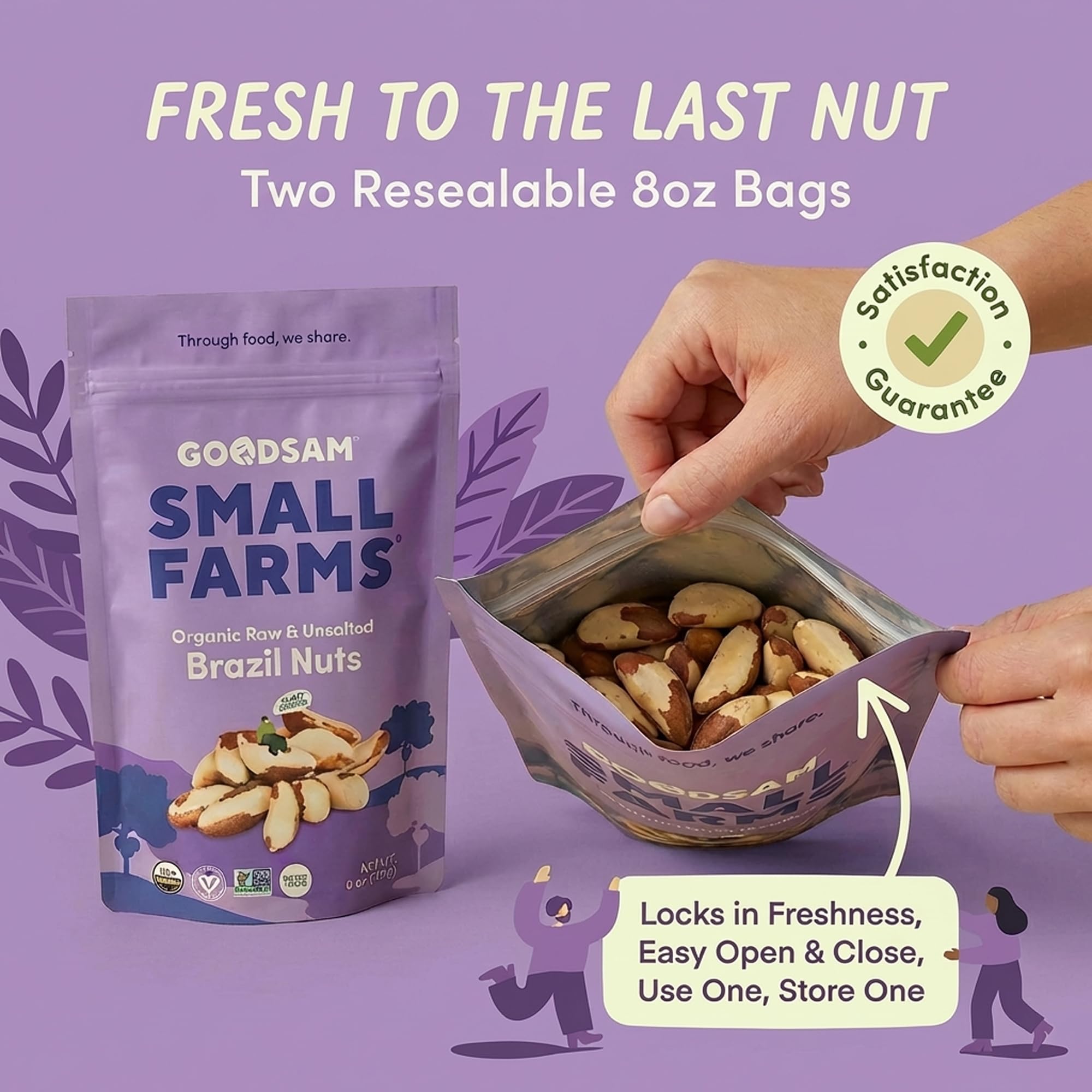 Goodsam, Nuts Brazil Raw And Unsalted Organic, 8 Ounce