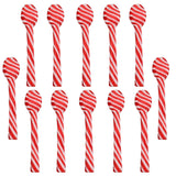 BCL 12 Count Peppermint Candy Cane Spoons, Mint Flavored Christmas Edible Spoon Candies for Hot Chocolate Marshmallows Party Goodies Bag Filler