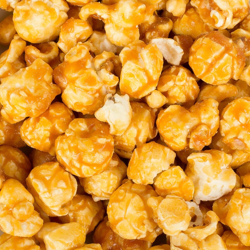 1 lb Gold Candy Coated Popcorn Caramel Flavored (1lb Bag)