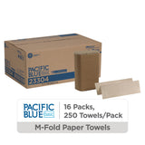 Pacific Blue Basic Recycled Multifold Paper Towels (Previously branded Envision) by GP PRO (Georgia-Pacific), Brown, 23304, 250 Towels Per Pack, 16