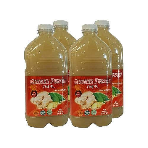 Chef K Ginger Punch with Fresh Ginger, 100% Natural Ginger, No Preservatives (9pk)