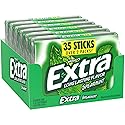 Long Lasting Flavor Spearmint Extra Gum 35 Sticks (Pack of 6), Sugar Free Chewing Gum Mega Pack, Spearmint Chewing Gum Bulk With Laiby Sticker
