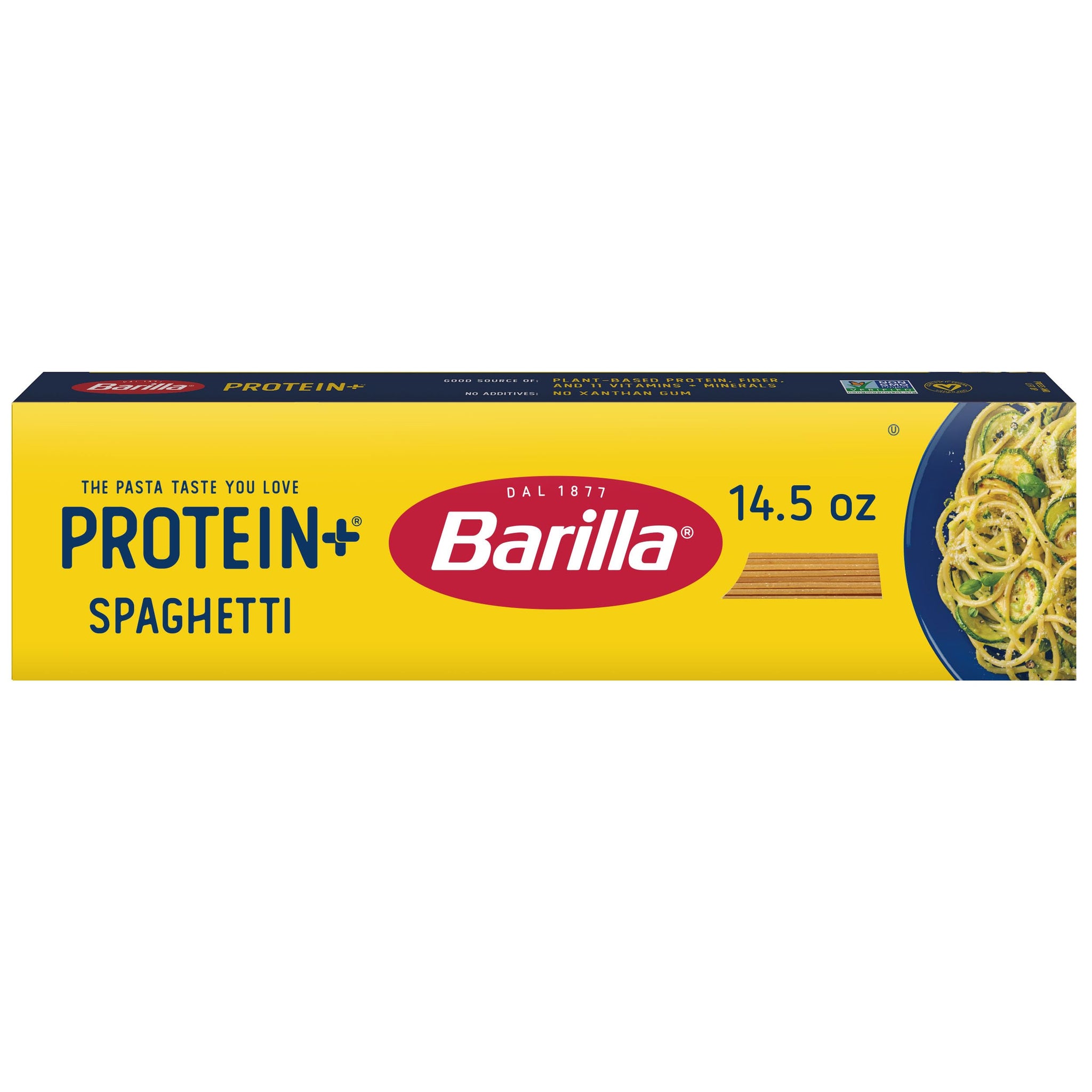 Barilla Protein+ (Plus) Spaghetti Pasta, 14.5 Ounce - plant based - Made from Lentils, Chickpeas & Peas - Non-GMO, Kosher Certified