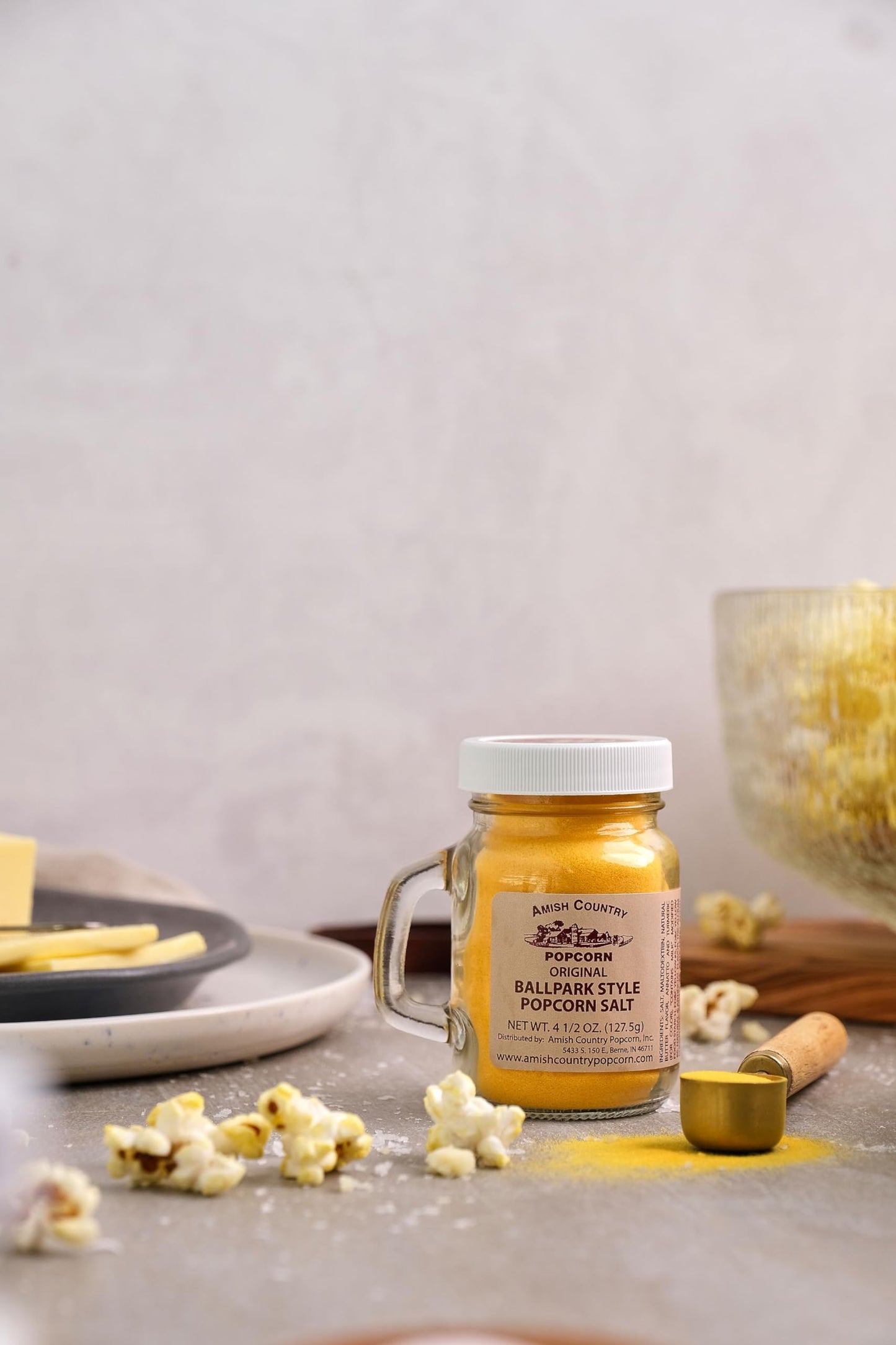 Amish Country Popcorn | Ballpark ButterSalt Popcorn Salt - 4 oz Jar | Old Fashioned, Non-GMO (4 oz Jar)