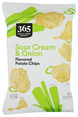 365 By Whole Foods Market, Potato Chips Sour Cream & Onion, 8 Ounce