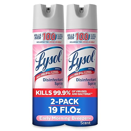 Lysol Disinfectant Spray, Household Cleaning Supplies, Disinfecting Multi-Purpose Room Spray, Antibacterial Sanitizer, Deodorizer, Kills Hantavirus