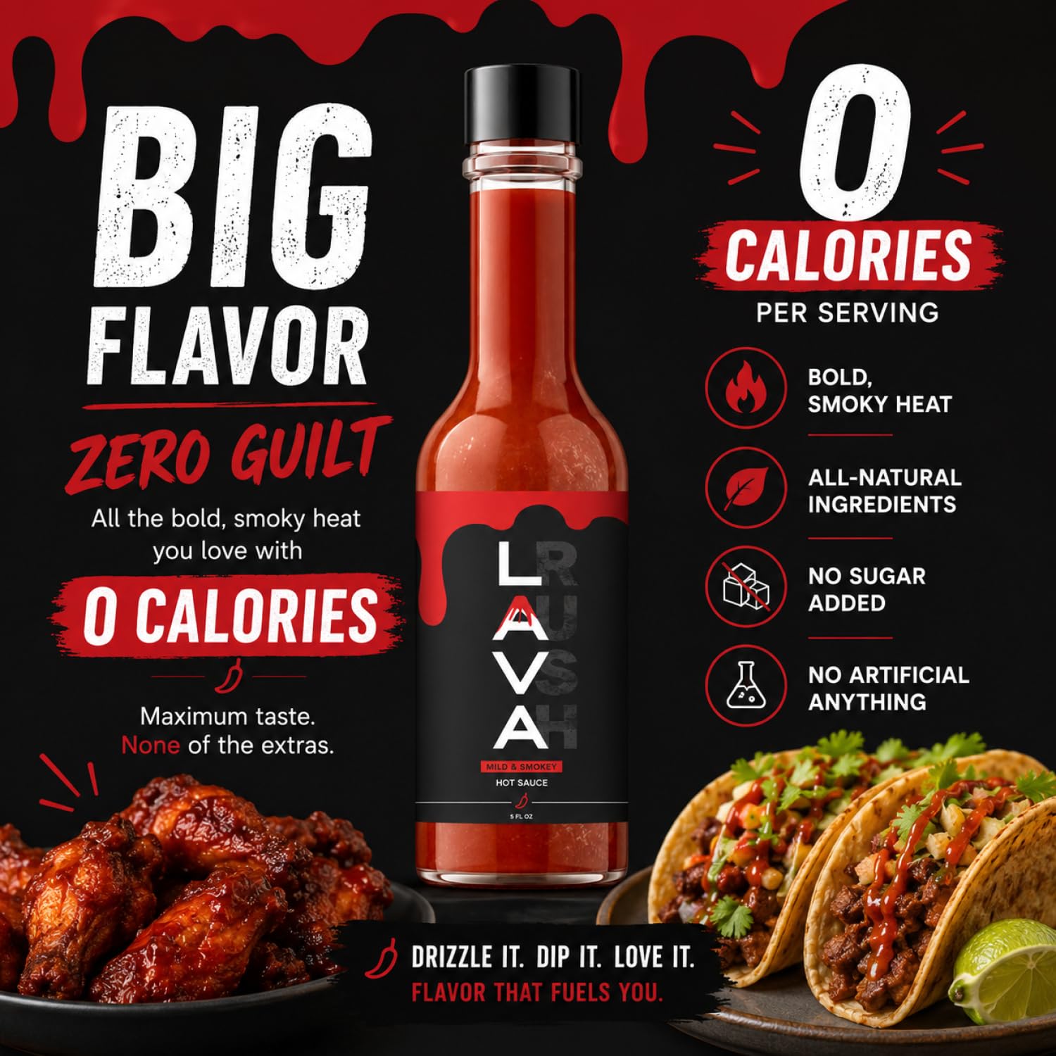Lava Sauce by Landon Bridges | Smoky & Delicious Hot Sauce | Perfect for Spicy Food Lovers | Gourmet Flavor for Tacos, Wings, BBQ & More |