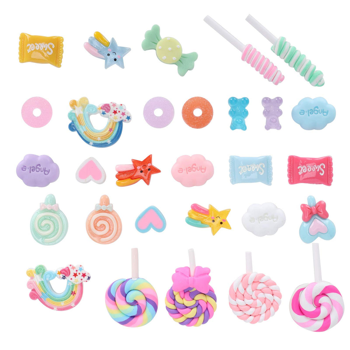 DAN&DRE 29pcs Simulation Candy Set DIY Plastic Decoration for Mobile Phone Shell Shop Pin Board