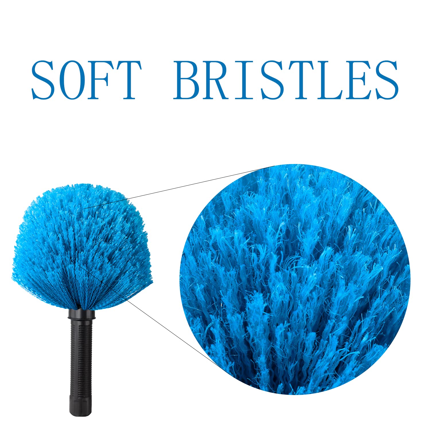 APMOLAR Screw on Cobweb Duster Brush Head (Pole Not Included)