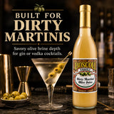 Boscoli Dirty Martini Olive Juice 12.7 oz Pack of 3, Premium Olive Brine Cocktail Mixer, All Natural Gluten Free Martini Mix for Dirty Martinis