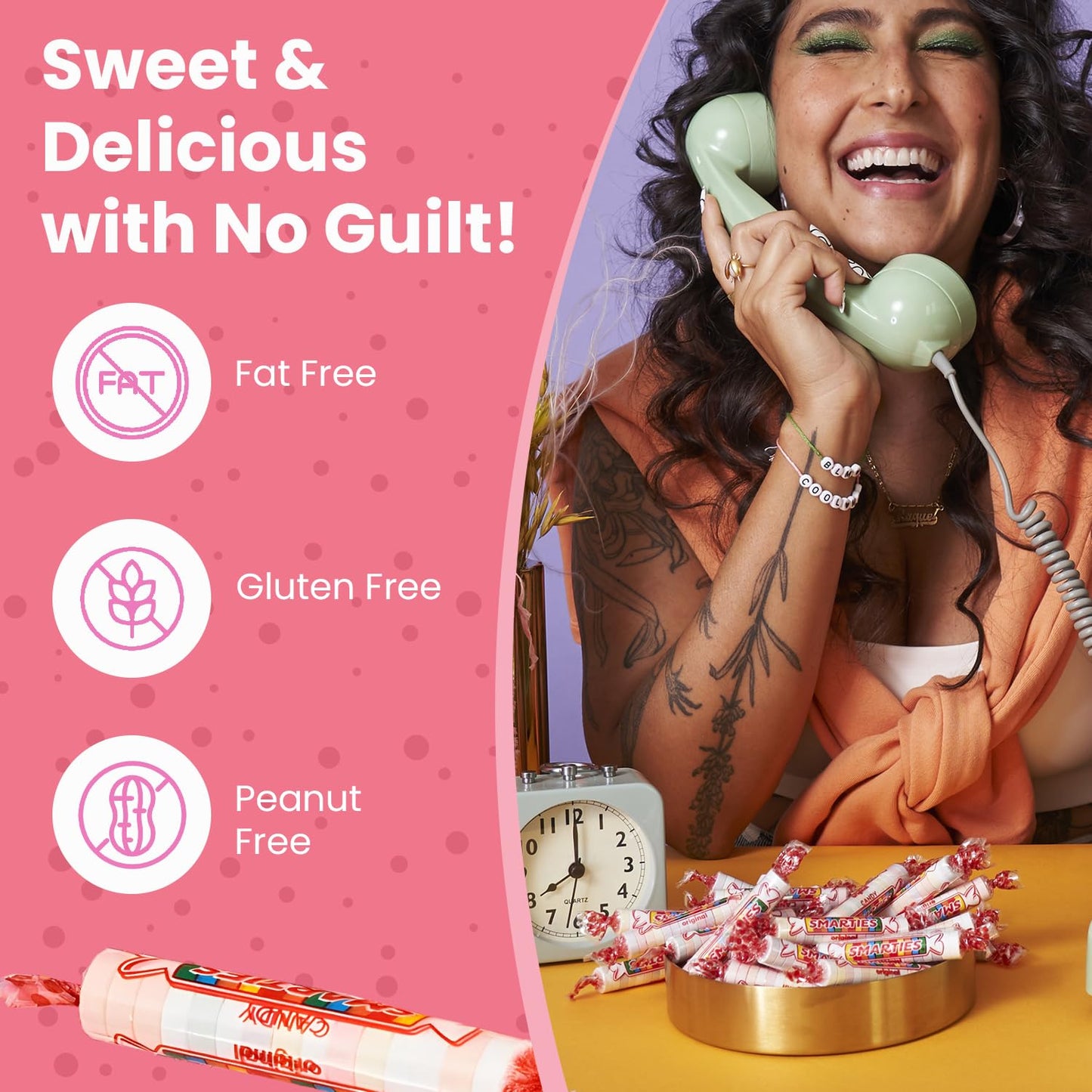 Smarties Candy Bulk Rolls Original Flavor - Gluten & Vegan Free - Classic Sweetness From Family Owned Company Since 1949, Peanut & Dairy Free