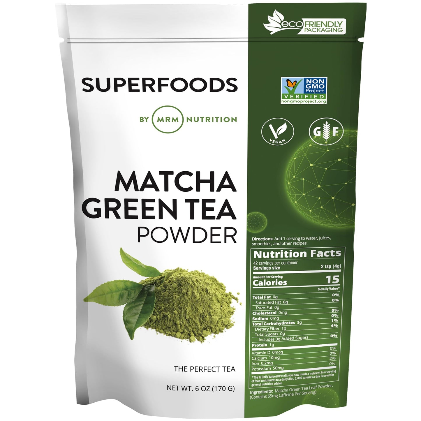 MRM Nutrition Superfoods Matcha Green Tea Powder - Grown In Japan, Superfood Powder for Matcha Lattes, Smoothies & Baking -Vegan, Gluten-Free