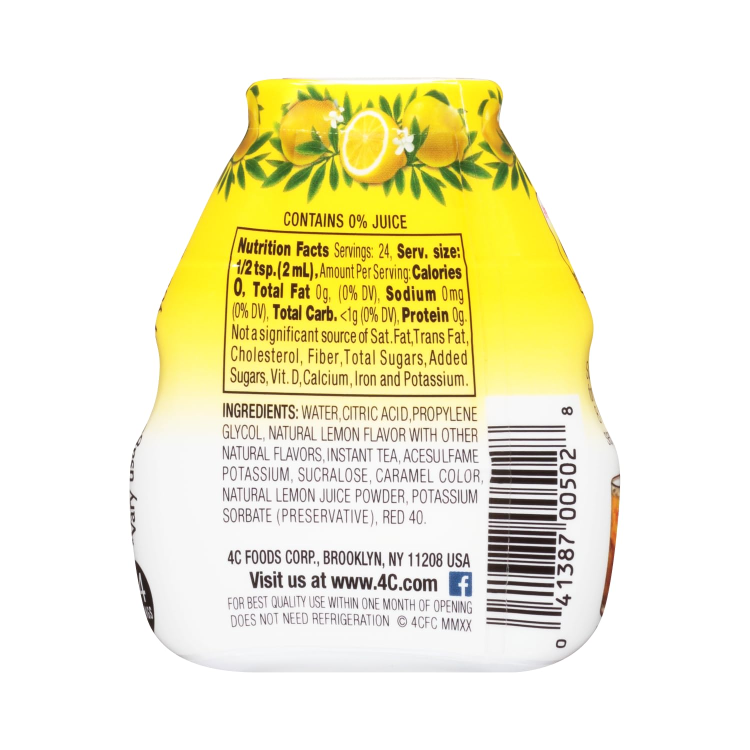 4C Totally Light Tea- Liquid Water Enhancer, Half and Half, 1.62 Ounce