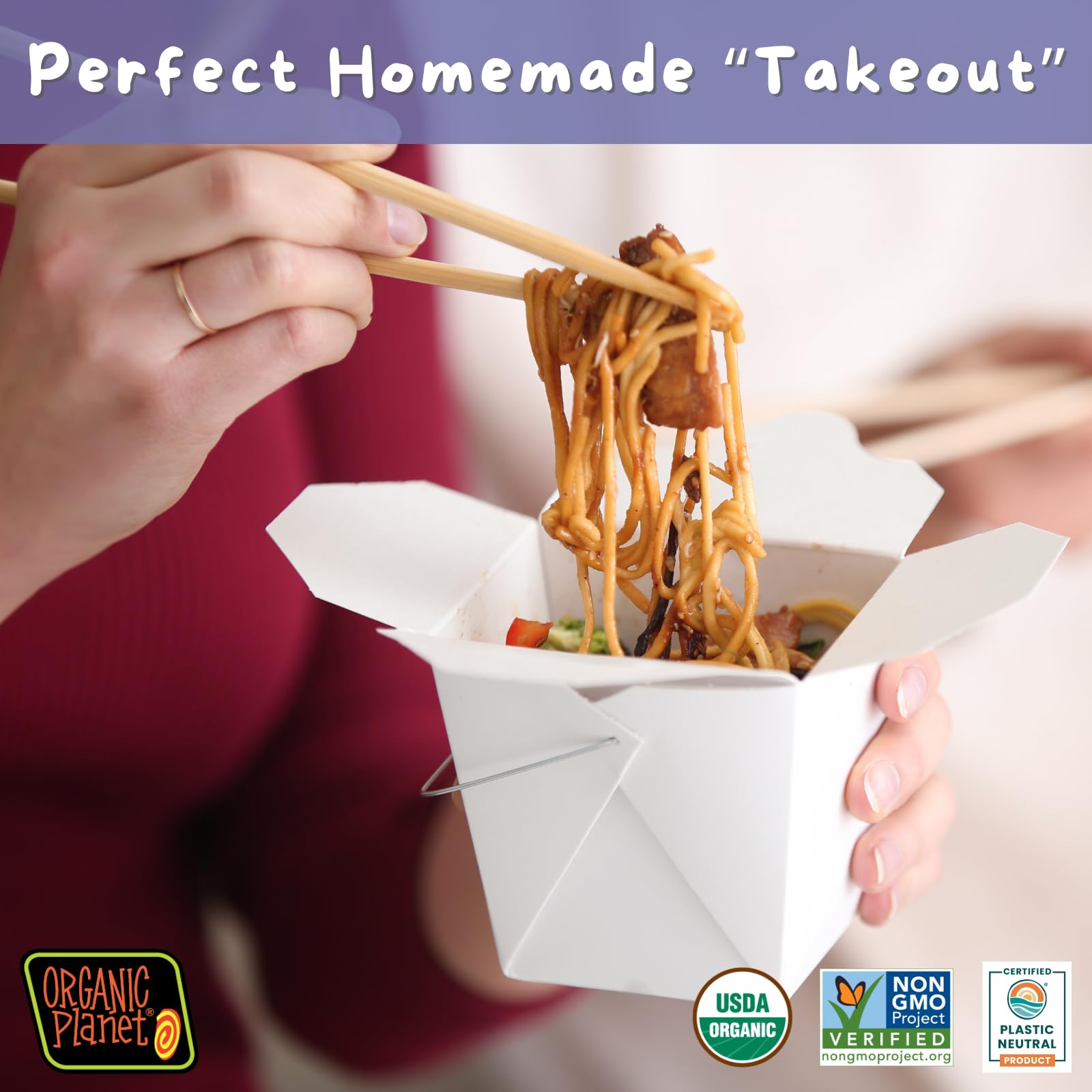 Organic Planet Whole Wheat Lo Mein, Asian Stir-Fry Noodles, 8 oz (1 pack)