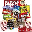 Movie Night Basket Gift Set - with Candy Variety Pack, Movie Trays, Movie Snacks & Popcorn Set - Gift Baskets For Families by Cheshire Gifts