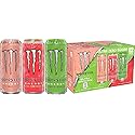 Monster Ultra Variety Pack, Ultra Watermelon + Ultra Paradise + Ultra Peachy Keen 16 fl oz, Pack of 12