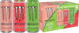 Monster Ultra Variety Pack, Ultra Watermelon + Ultra Paradise + Ultra Peachy Keen 16 fl oz, Pack of 12