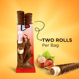 Snack Break Hazelnut Wafer Rolls, Cocoa Coated Crispy Rolled Wafer Cookies with Hazelnut Cream Filling, Individually Wrapped On-the-Go Snack, 24 Count