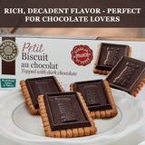 Natural Nectar Petit Biscuit Dark Chocolate 5.29 oz - Crisp European-Style Biscuits with Rich Dark Chocolate; Snack Cookies for Coffee, Tea & Dessert