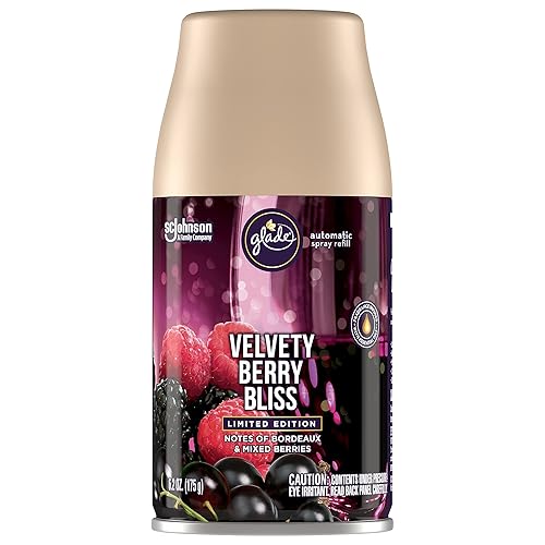 Glade Automatic Spray Refill, Air Freshener for Home and Bathroom, Velvety Berry Bliss, 6.2 Oz