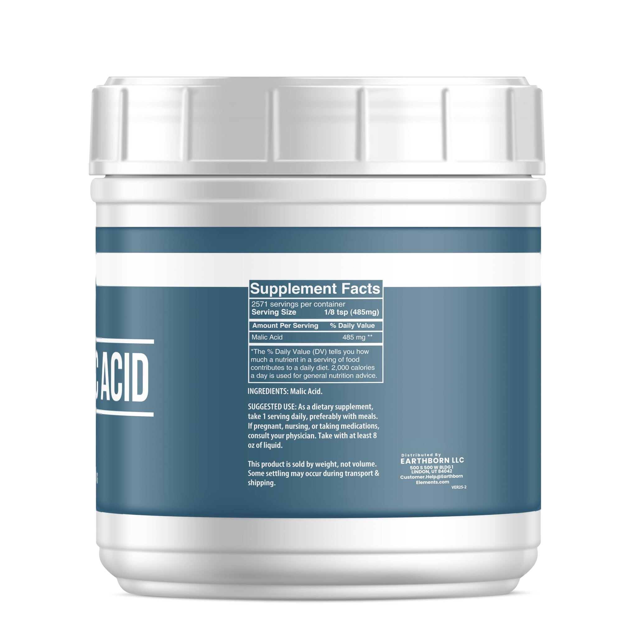 Earthborn Elements Malic Acid Tub, Food, Drinks & Candy (2.75 Pound)