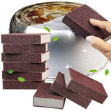 Qovydx 10 Pack Carborundum Sponges Nano Magic Emery Cleaning Sponge Rust Sponge for Pots and Pans Rust Remover Carborundum Nano Sponge
