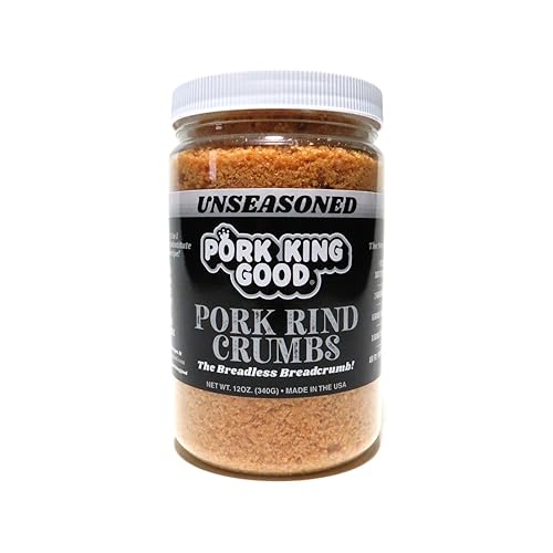 Pork King Good Unseasoned Pork Rind Breadcrumbs 12 oz (Pack of 6)
