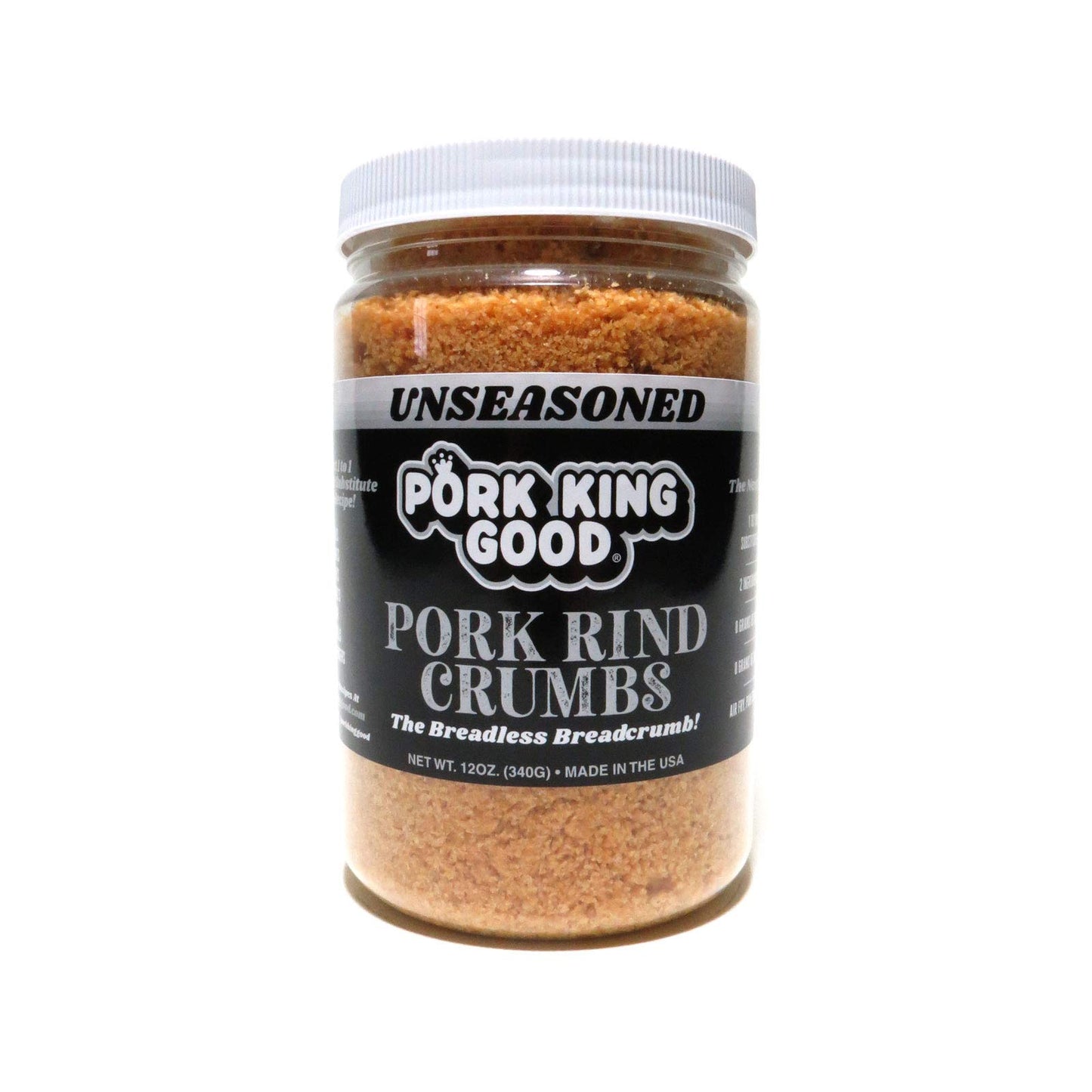 Pork King Good Unseasoned Pork Rind Breadcrumbs 12 oz (Pack of 6)