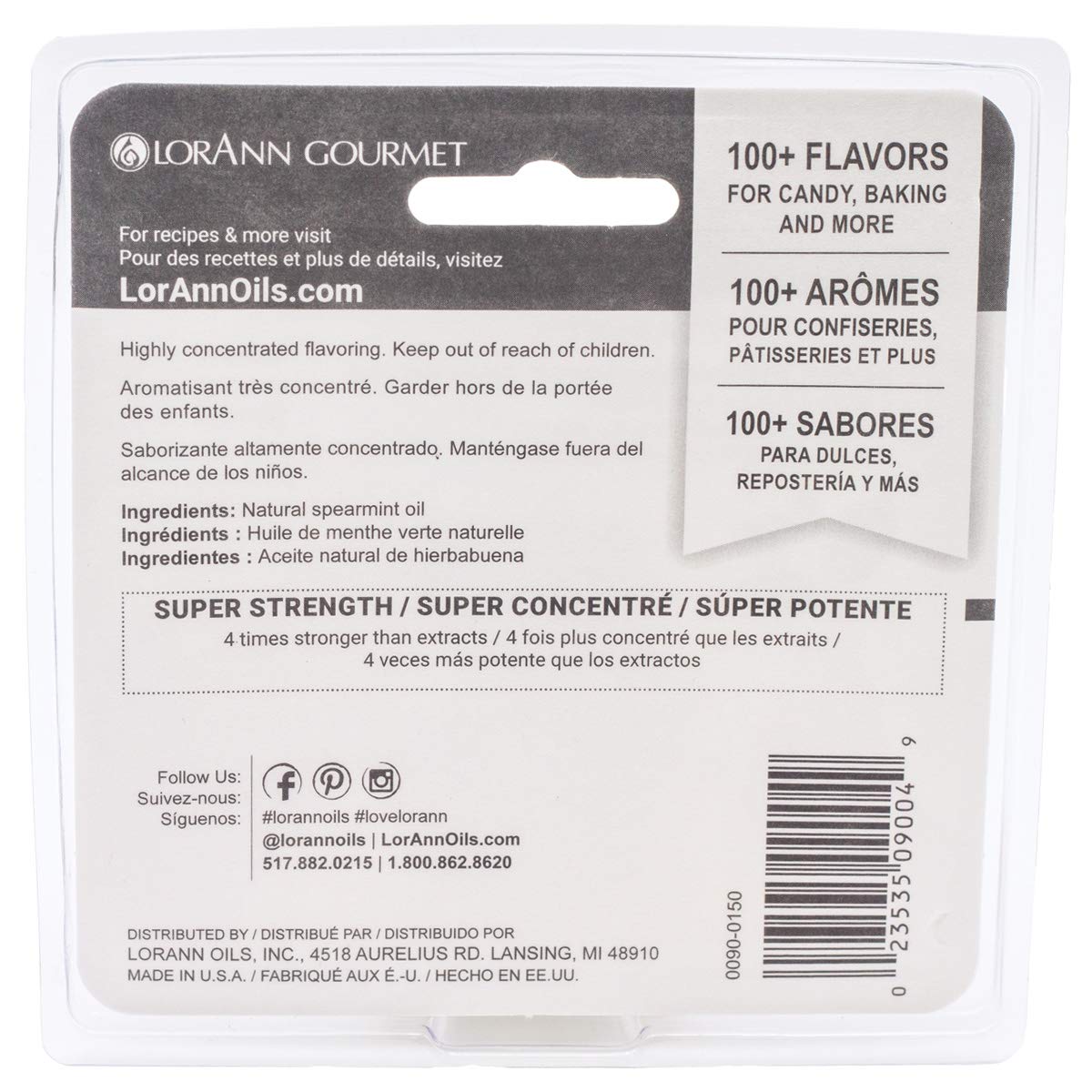 Candy & Baking Flavoring .125oz Bottle 2/Pkg-Spearmint Oil