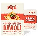 Ripi Chicken Parmesan Ravioli - Crushed Tomatoes, Mozzarella & Basil - Frozen Pasta Meal - Ready in Under 5 Minutes, 9oz packs (6 Pack, Chicken