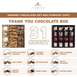 Gourmet Chocolates Gift Box Sympathy Gifts - Thank You Chocolate Box, 31 Count
