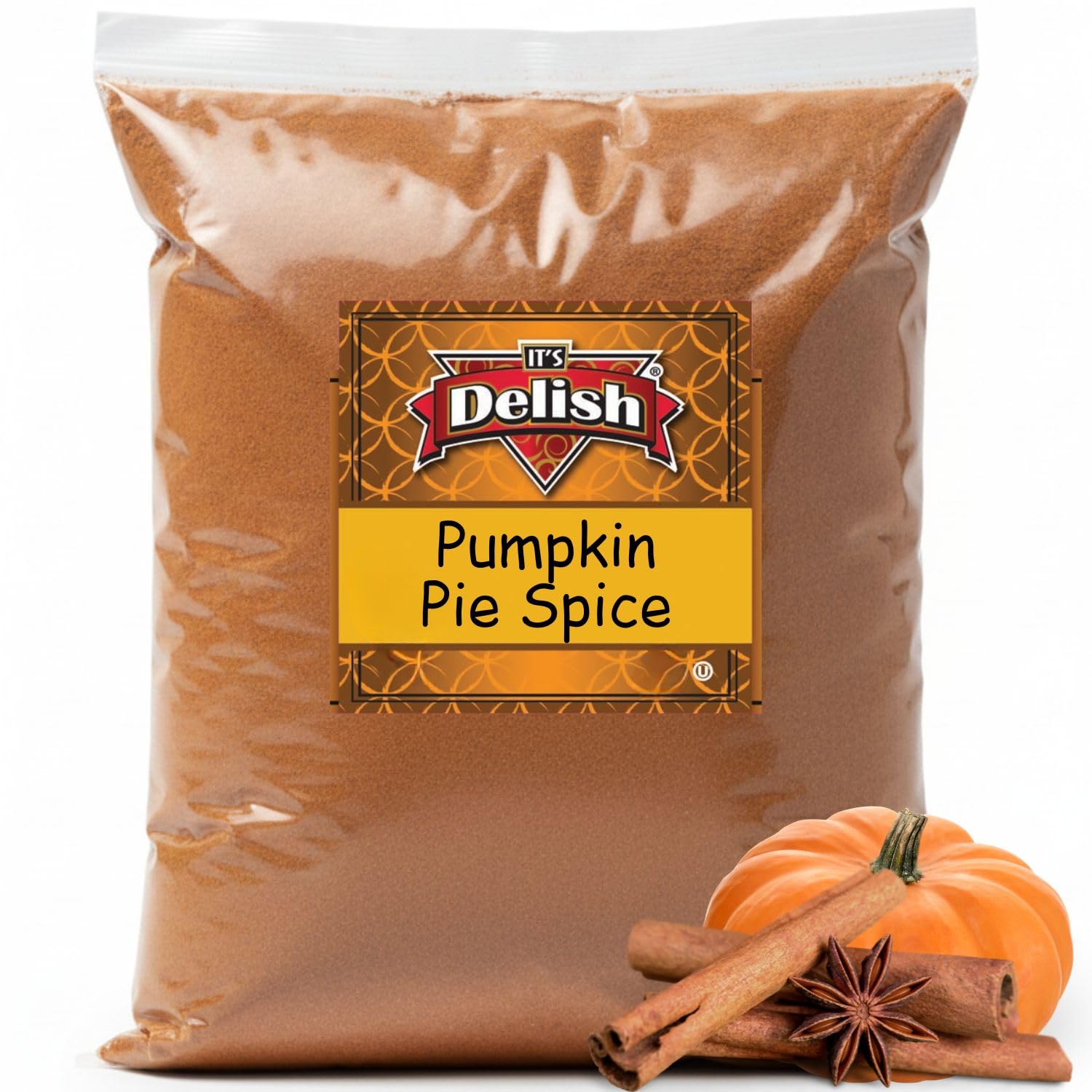 Gourmet Pumpkin Pie Spice Powder by It's Delish, 5 lbs Bulk Bag | Awesome Pumkin and Apple Pies Seasoning | Coffee Latte Tea Holiday Baking | Blend
