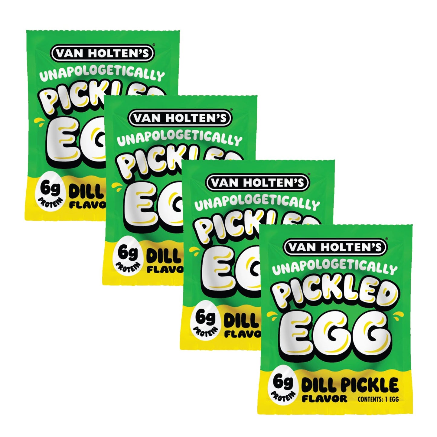VAN HOLTEN’S - Unapologetically Pickled Egg - Ready-to-Eat Pickled Egg Snack - Tangy Savory Protein Snack - Low Carb, All Natural, Zero Sugar