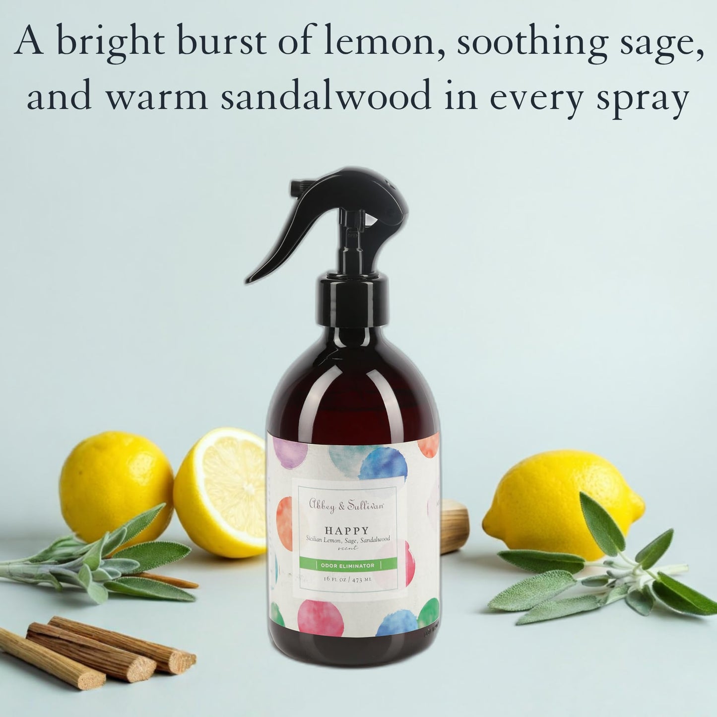 Abbey & Sullivan Odor Eliminator, Happy, 16 oz