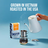 Nguyen Coffee Supply - Hanoi Robusta: Dark Roast Premium Whole Coffee Beans, Vietnamese Single Origin, Direct Trade, Low Acid with High Caffeine