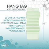 Fresh Products Hang Tag Air Freshener for Small Spaces Discreet Made with Natural Oils Suction Cup to Flat Surfaces Made in the USA Herbal Mint 12