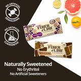 NuGo Fiber d'Lish Peanut Chocolate Chip, 12g High Fiber, Vegan, 160 Calories, 16 Count