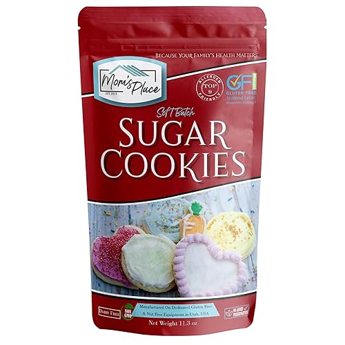 Mom's Place Gluten-Free Sugar Cookie Mix, Dessert Baking, Easy to Make, Nut, Dairy & Soy Free, 12 Servings, 11.3 oz