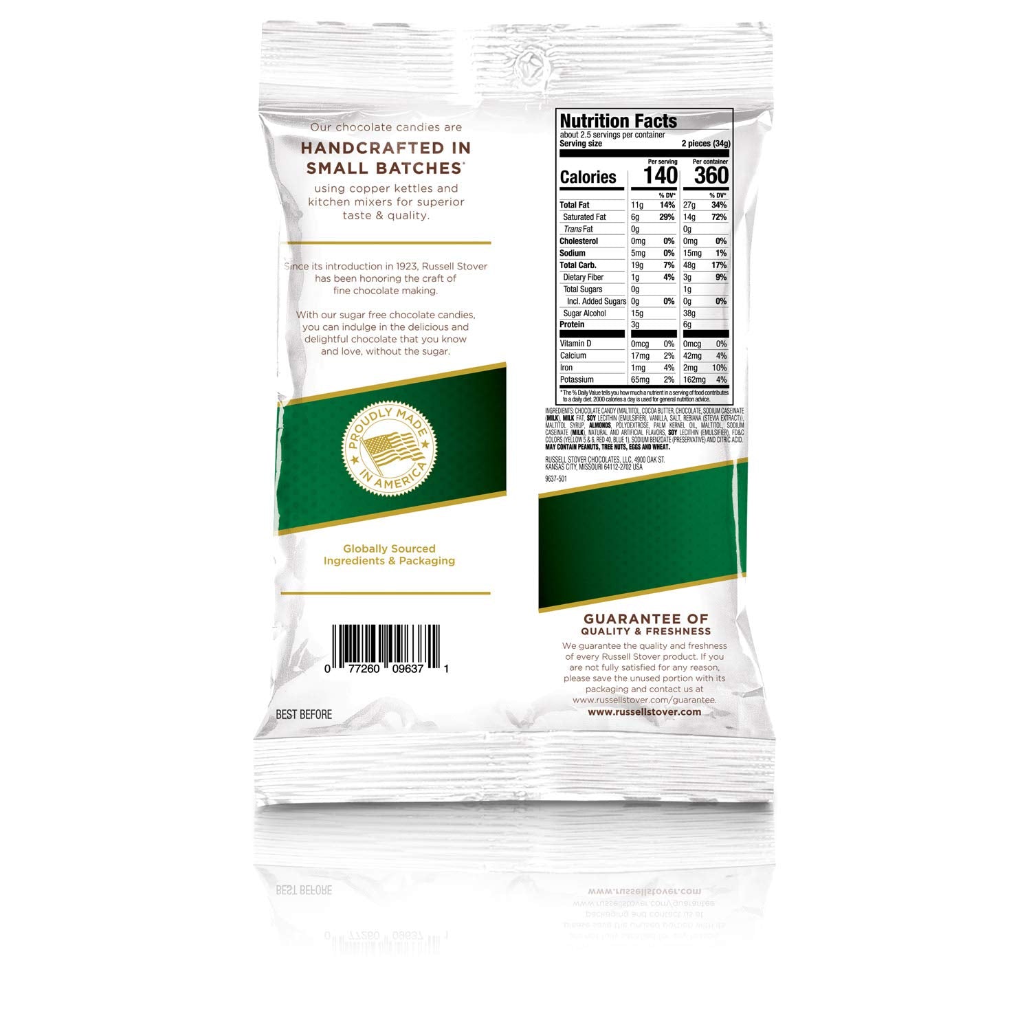 3 pack Sugar Free Pecan Delights/Almond Delight/Dark Chocolate Pecan, 3 oz each
