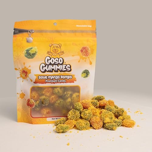 Goso Gummies Sour Mango Bombs - 6oz Bag - Premium Viral Candy