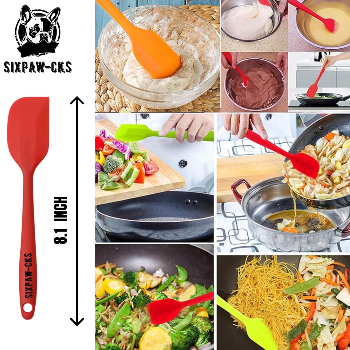 PAM Cooking Spray Variety Pack (Original, Grilling, Butter), 5 OZ each | Bundled with SIXPAW-CKS Silicone Spatula 8.1 inch Heat Resistant (Color May Varity)