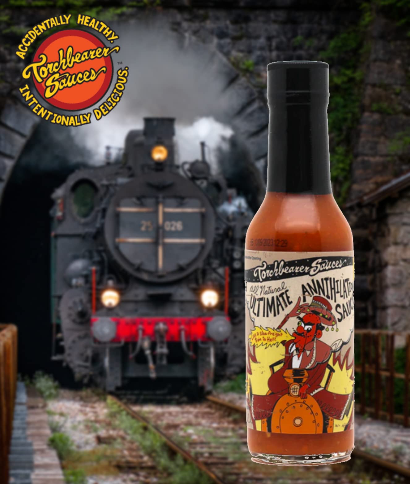 TorchBearer Sauces Ultimate Annihilation Ghost Chili Hot Sauce, 5 Fl Oz, Heat level: 7 - XXX Extra Hot - All Natural, Extract-Free, Made in USA